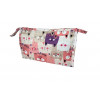 Necessaire  M gatinhos floquinhos rosa